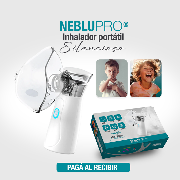 NebluPro® - Nebulizador Inhalador Portátil - Ultra Silencioso + Kit de Regalo