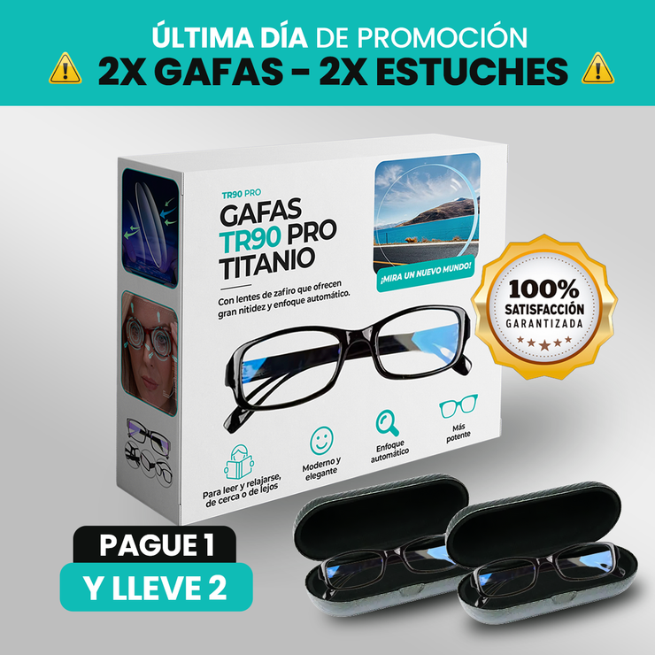 Gafas TR90® - ¡Paga 1 Lleva 2 + 2 Estuches de Regalo!